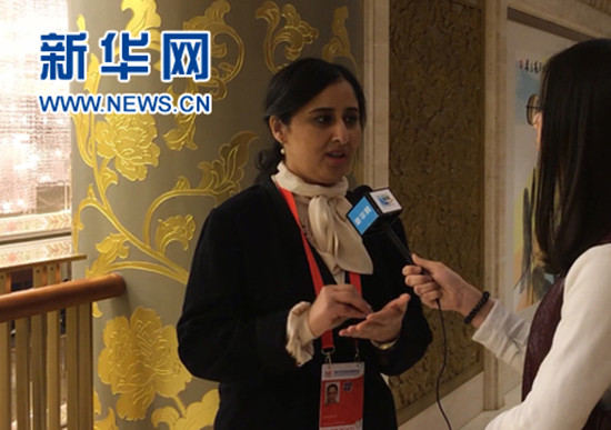 摩洛哥真实性与现代党外事负责人吉斯兰·德鲁斯。新华网罗梓维/摄