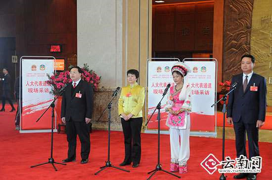 云南两会首设“代表通道” 人大代表现场谈履职话发展谋思路 云南两会首设“代表通道” 人大代表现场谈履职话发展谋思路