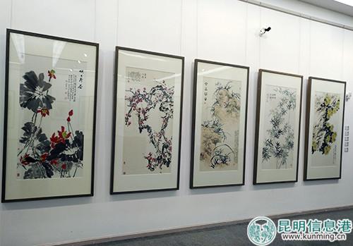 展出的部分作品。1