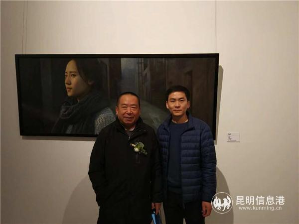 青年画家杨智钦与著名艺术家尚丁