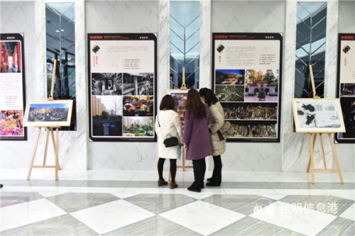 市民观展的同时 互相交流