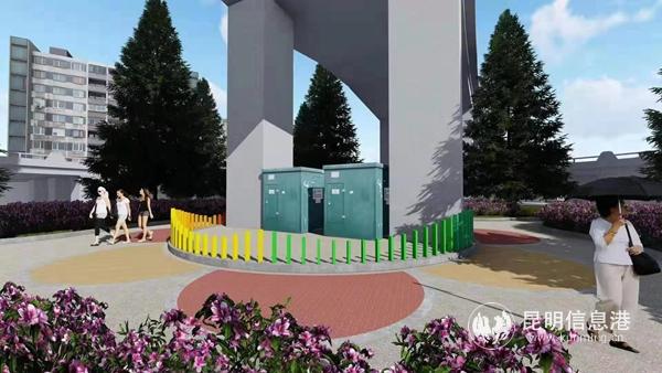 西站立交桥底层规划后的效果图