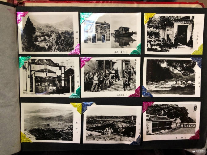 钟远财的影集里有很多他收藏的翻拍照片和战友赠送的纪念照片。记者杨博文 摄