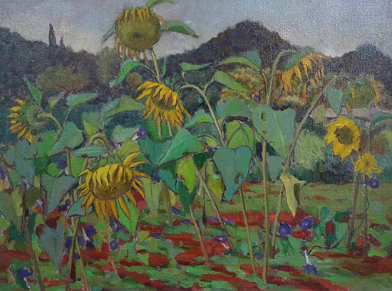 （林生鹏）《葵》布面油画-80cm-x-60cm-2018年