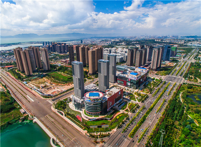 图片1 呈贡新区鸟瞰图。