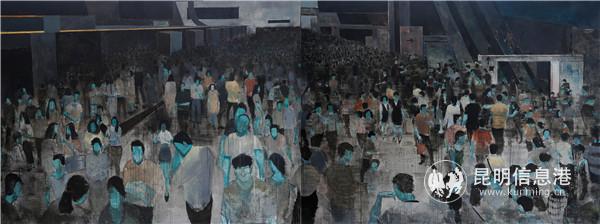 侯宗才《我的我们No.85》布面油画150x400cm 侯宗才《我的我们No.85》布面油画150x400cm