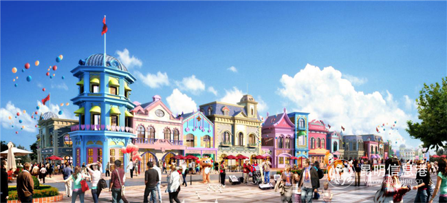 万国美食街效果图
