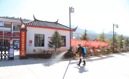 滇中引水工程丽江段每日在工作区消毒杀菌 滇中引水工程丽江段每日在工作区消毒杀菌