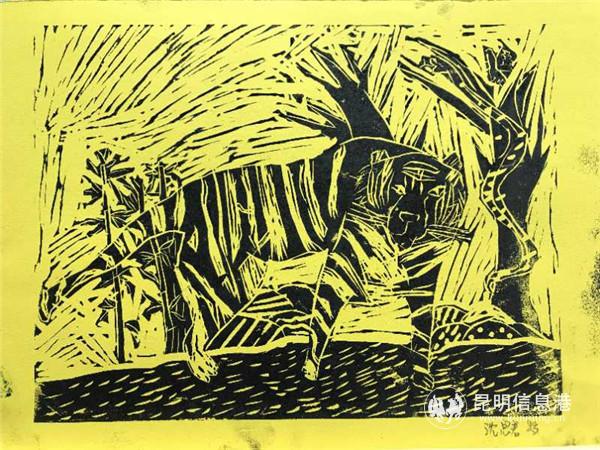 王妍戈 9岁《危机》 指导老师：胡薇 昆明速彩艺术工作室