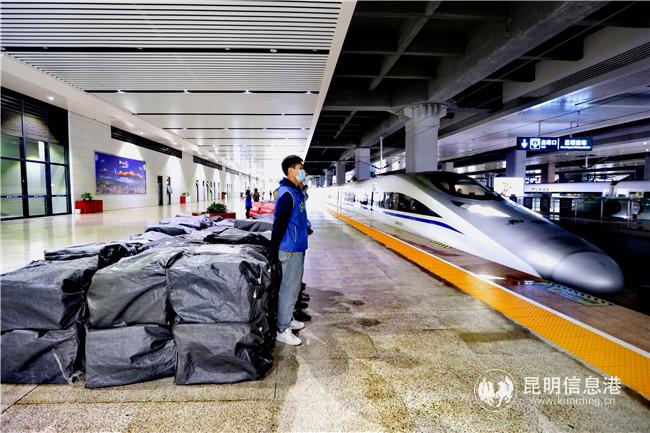 “云”字号鲜货“坐”保温箱出滇。通讯员杨航 供图 3