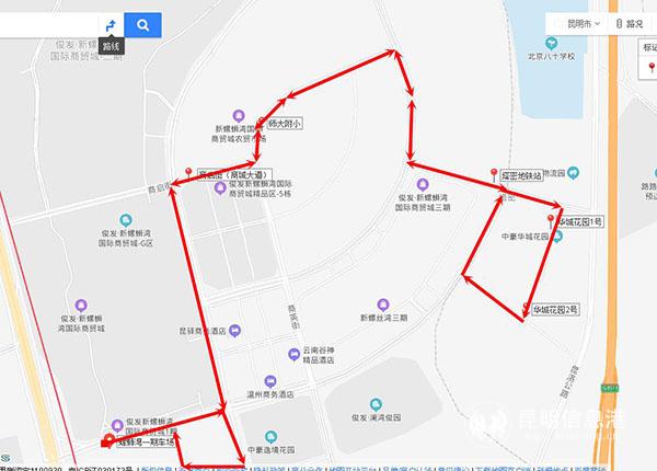 螺蛳湾一期公交枢纽站至华城花园小区接驳线线路图