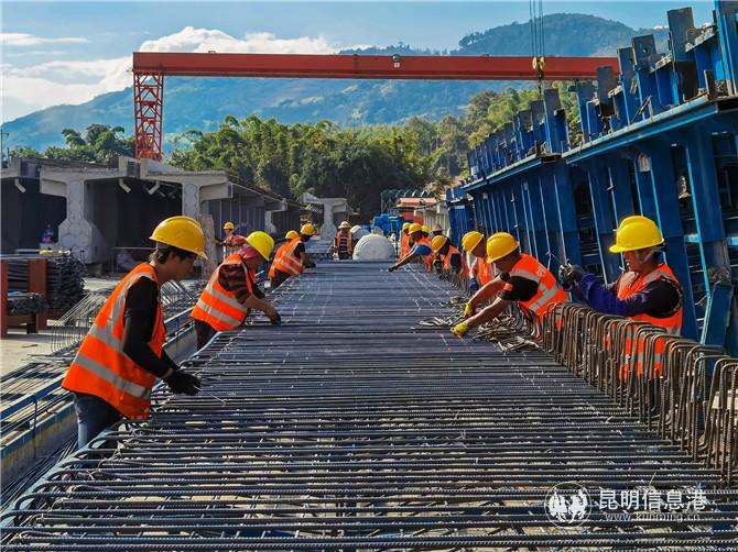 大瑞铁路保（山）瑞（丽）段开始架梁，全线施工进入重要节段。通讯员沙世平 谢一可 陈畅 供图 (5)