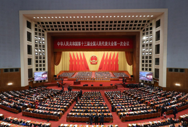 2018年3月20日，第十三届全国人民代表大会第一次会议在北京人民大会堂举行闭幕会。_副本.jpg
