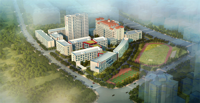 浙附中学鸟瞰图 浙附中学鸟瞰图