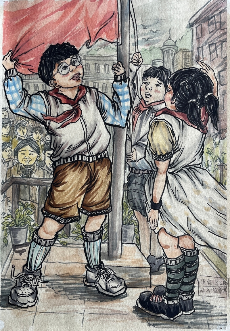 昆九中   徐曼淇  《升国旗》